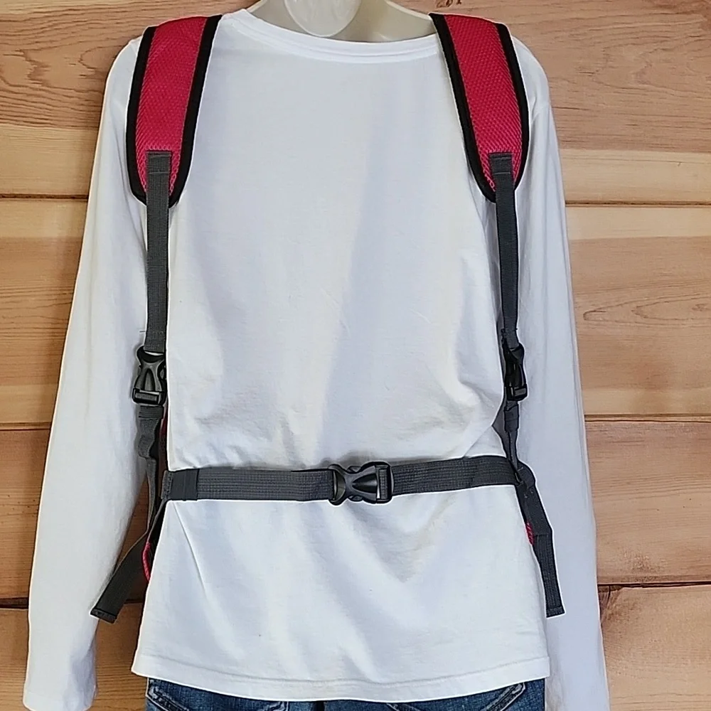 SPORT Pet Carrier Back/Front Pack Pink/Gray/Black SIZE: MEDIUM